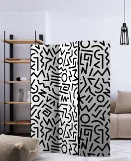 Paraván Black and White Maze Dekorhome