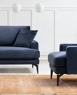 Křeslo ušák Papira Armchair - Navy Blue