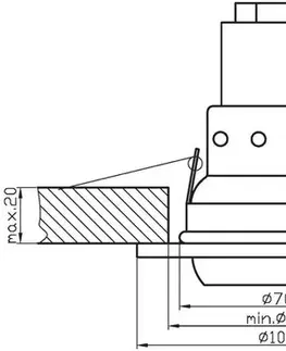 Pohyblivé kulaté stropní svítidlo chrom OZR-05