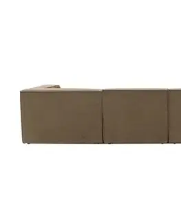 Rohová sedací souprava Sora (L1-O1-O1-1R-POUFFE ) - Brown
