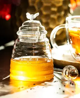 4Home Skleněná dóza na med Honey