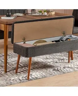 Jídelní set s rozkládacím stolem a židlemi (5 kusů) Vina 1053 - 4 - Anthracite, Walnut