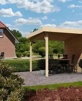 Dřevěný zahradní domek ASKOLA 6 s přístavkem 240 Lanitplast