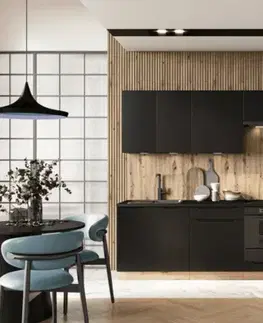 Artstolk Kuchyňská linka ISABEL C | 200 cm dub artisan/černá