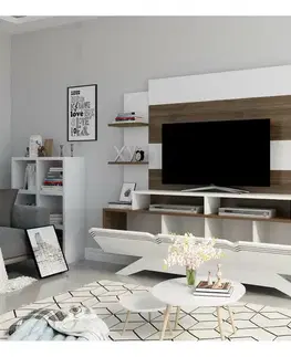 Televizní stěna Delpi Walnut and White