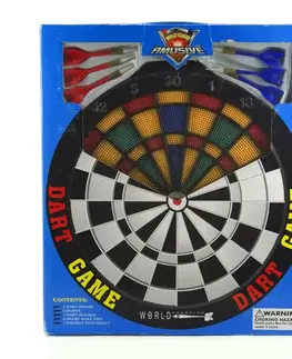 Terč 40cm + 6 šipek plast v krabici, 41 x 48 x 3 cm