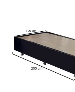 Rám jednolůžkové postele Ela Single - Black (100 x 200)
