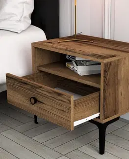 Noční stolek Lizbon Walnut