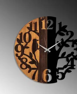 Dekorativní dřevěné nástěnné hodiny Wooden Clock - 71