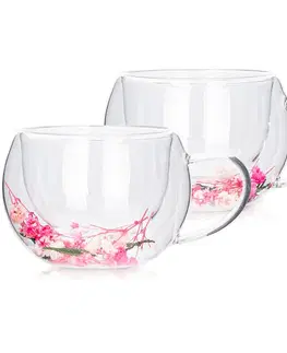 4Home Termo sklenice na cappuccino Blossom Hot&Cool, 270 ml, 2 ks