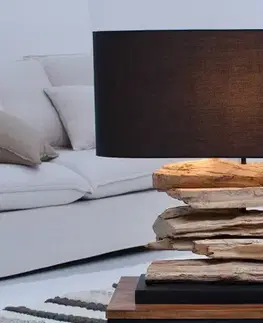Estila Designová stolní lampa Riverine II černá