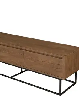 Televizní stolek Milo Walnut and Black II, L