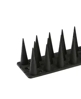 Plastové ochranné hroty proti ptákům černá, 44,5 x 3,7 cm, 4 ks
