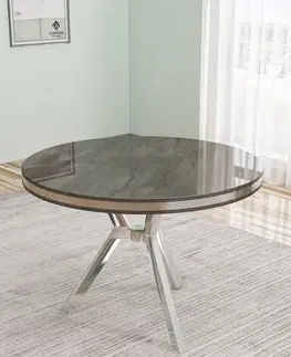 Jídelní stůl Mos - Anthracite, Chrome