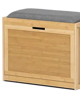 Autronic DR-N1014 GREY2 Botník s taburetem, 60 x 51 x 29 cm