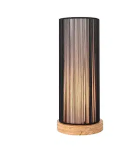 Černá + dřevěná stolní lampa Kyoto Ledea