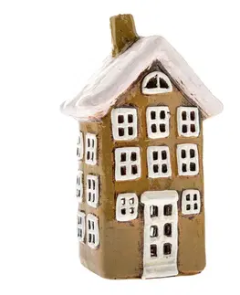 Keramický svícen na svíčku Domek, 20 cm, 20 CM