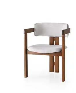 Jídelní židle CO Cream and Walnut