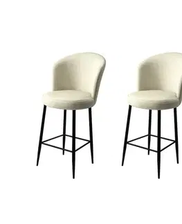 Sada barových židlí Fora Cream and Black, 2 ks, 2 ks