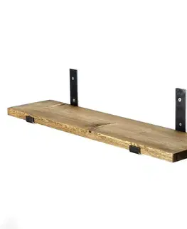 Polička Lam009 Black and Walnut