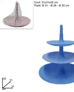 PROHOME - Etažérka 3patra různé barvy