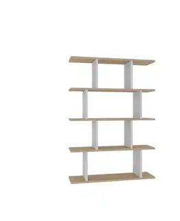 Knihovna Harmon White and Oak