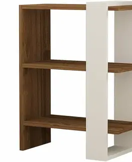 Knihovna Gaye Walnut White