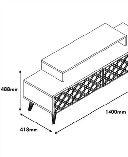 Televizní stolek City Walnut