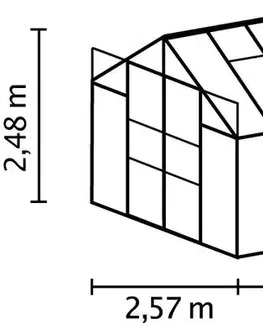 Skleník URANUS 8300 polykarbonát černý  Dekorhome