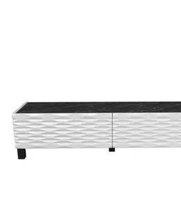 TV stolek Lerze - White, Black