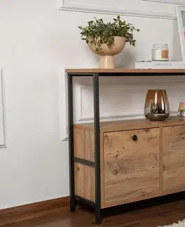Konzolový stolek Solace - Atlantic Pine, Black