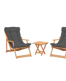 Garden Table & Chairs Set (3 Pieces) My007 - Grey