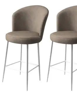 Bar Stool Set (2 Pieces) Alte - Cappuccino, White