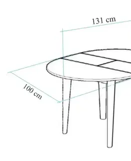Extendable Dining Table Oliver - Oak, Black