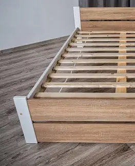 Elvisia Postel LEA s roštem | 90 x 200 cm Barva: Šedá