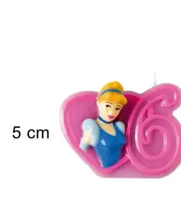 PROHOME - Svíčka číslice 6 Princess