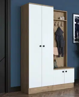 Předsíňová sestava Pone White and Walnut II