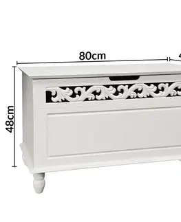 Dřevěná truhla bílá D2565 Dekorhome