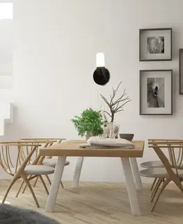 Nástěnná lampa černáLED 5,4W 20cm Sakai Ledea