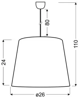 Stropní lampa Tiger E27 zlatá