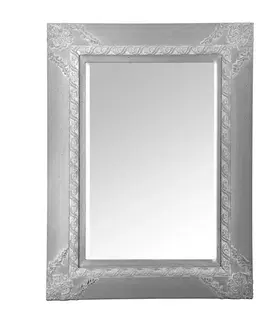 Estila Luxusní vintage obdélníkové zrcadlo Ancilla s tlustým hliněným rámem v šedo-bílém provedení 120cm