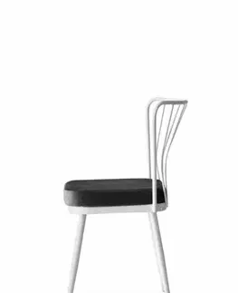 Sada jídelních židlí Yildiz Anthracite and White, 2 ks