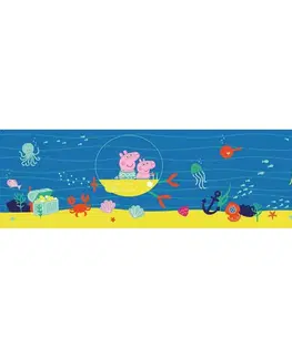 Samolepicí bordura Peppa Pig Sea, 500 x 9,7 cm