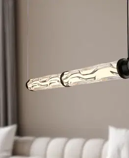 CORTE lampa wisząca pozioma czarny matowy 18W LED 3000K klosz bezbarwny