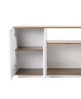 Konzolový stolek Arista - White, Walnut