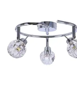 Spirálová stropní lampa 3X40W G9 chrom BOMBOLA