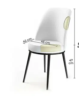 Sada jídelních židlí Dexa Cappuccino and Brown, 4 ks, 4 ks
