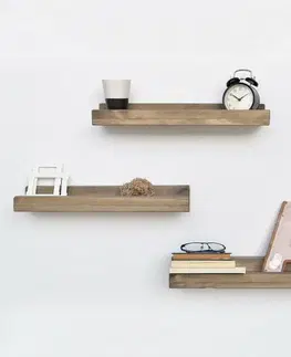 Polička Apol Walnut, 3 ks