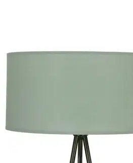 Stojací lampa SHANTI černá 1x40W E27 mátové stínidlo