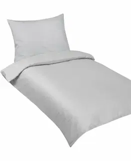Bellatex Saténové povlečení Lux sv. šedá, 140 × 200, 70 × 90 cm